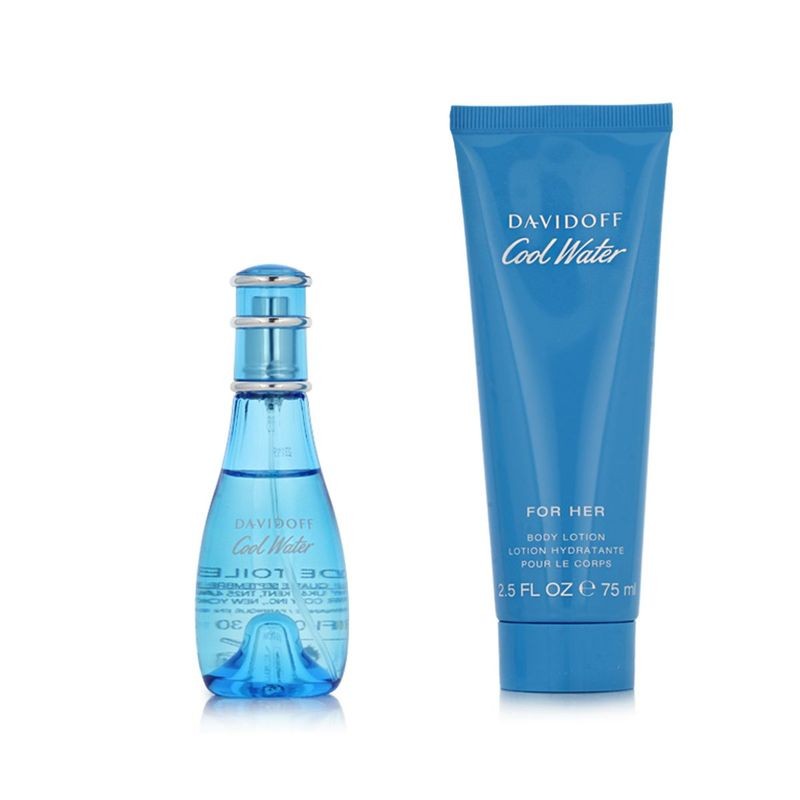 Davidoff Cool Water Woman SET eau de toilette 30 ml lozione corpo 75 ml donna 30ml