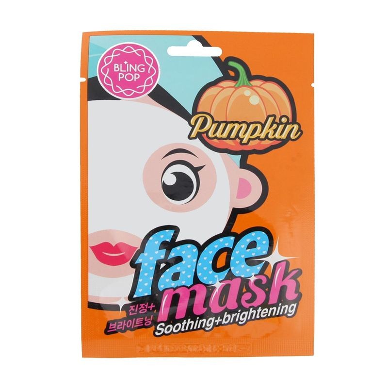 Bling Pop Pumpkin Soothing & Brightening Mask 20ml Maschera viso lenitiva e illuminante con estratto di zucca donna