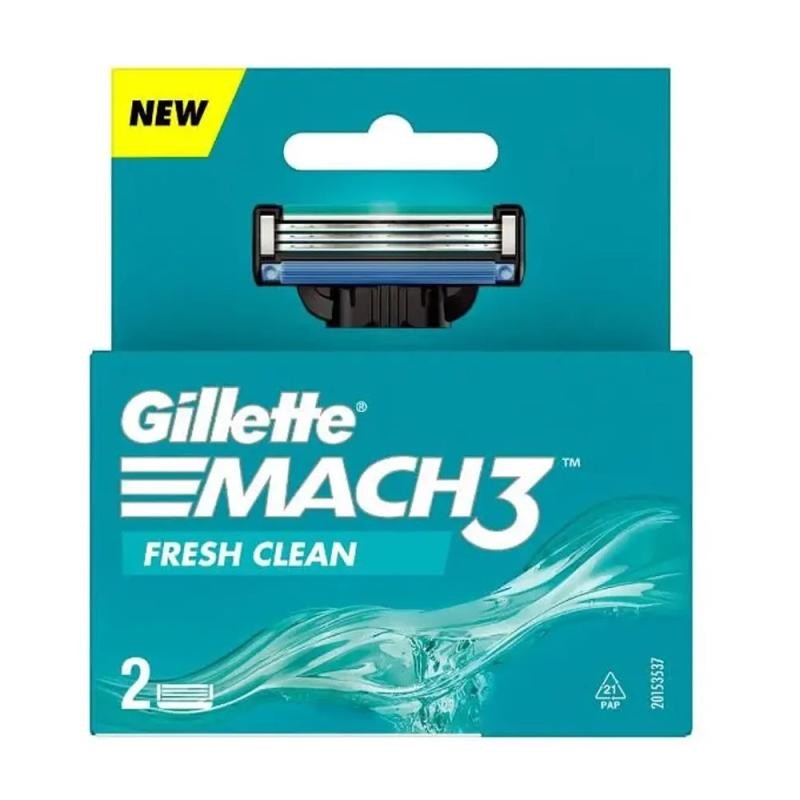 Gillette cartucce mach3 fresh clean 2 pezzi.