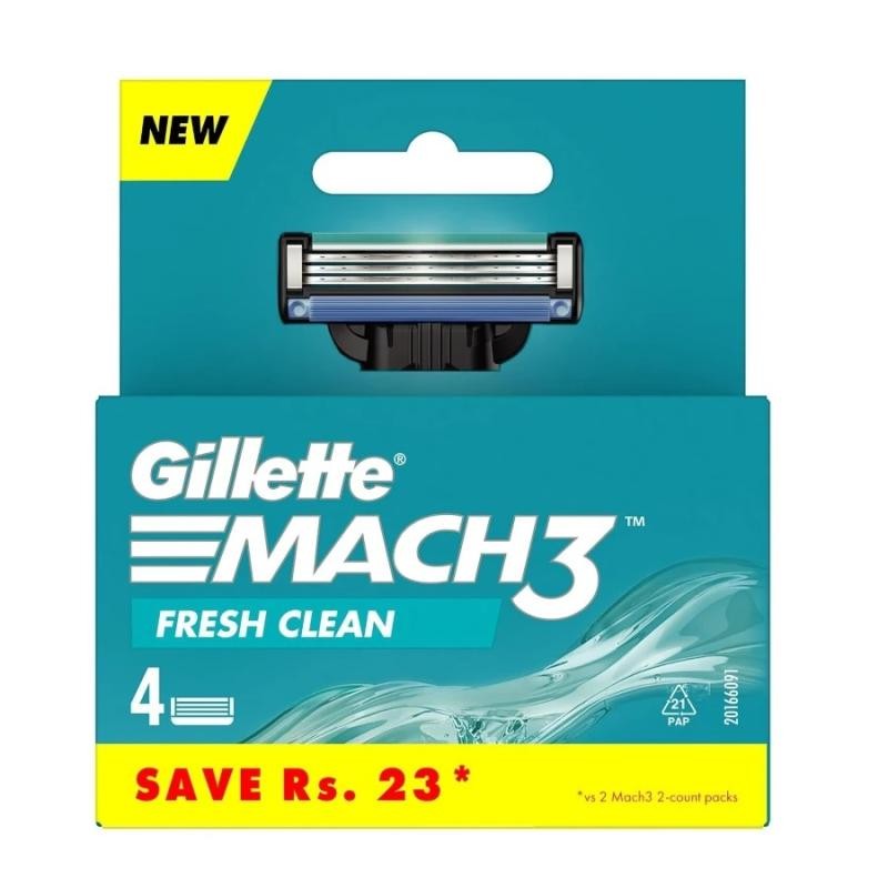 Gillette cartucce mach3 fresh clean 4 pezzi.