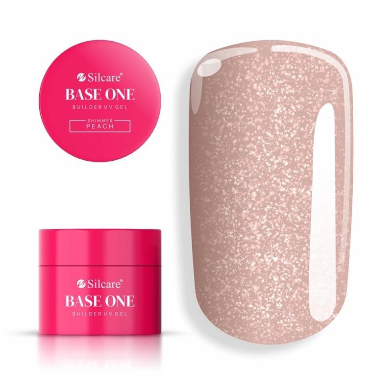 Silcare base one buldier gel gel per unghie shimmer peach 50 g
