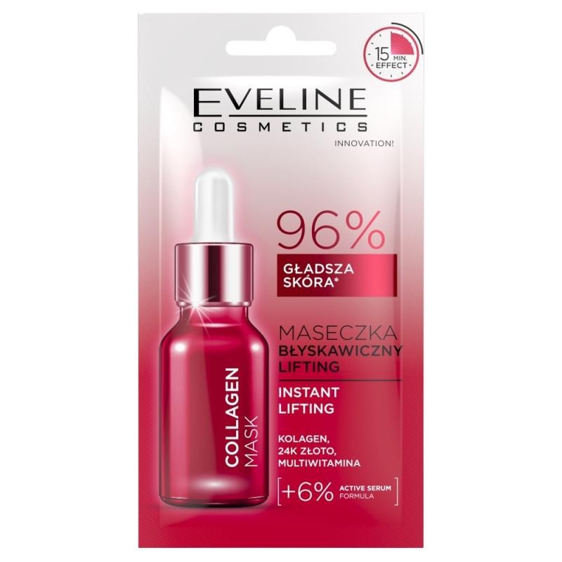 Eveline maschera viso in tessuto al collagene 8 ml