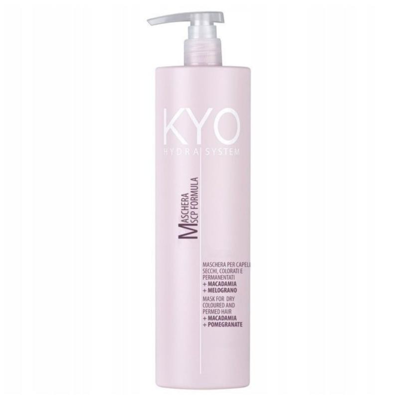 Kyo hydra system maschera scp formula maschera idratante per capelli con olio di macadamia e melograno 500ml