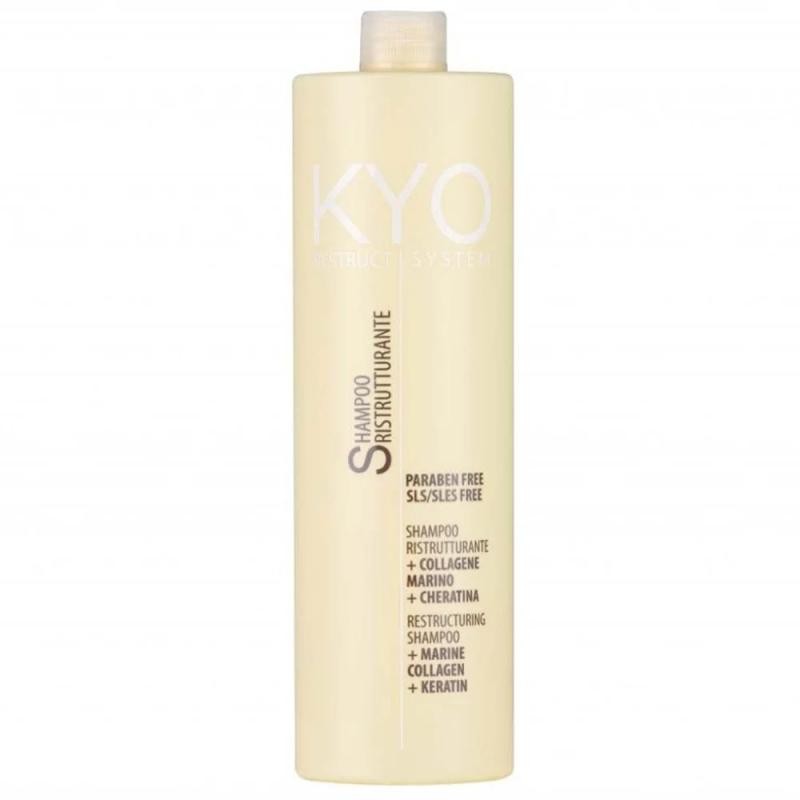 Kyo restruct system shampoo ristrutturante shampoo ristrutturante con cheratina e collagene marino 1000ml