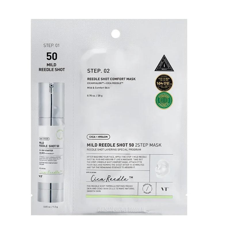 Vt cosmetics reedle shot 50 trattamento rassodante in due fasi con tecnologia microaghi 21,5 g