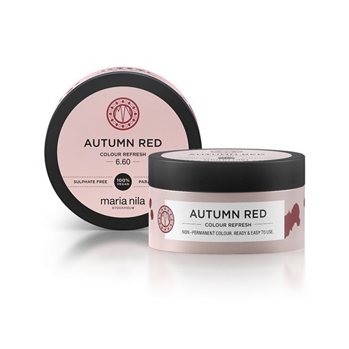 Maria Nila Autumn Red Colour Refresh Mask Maschera nutriente delicata senza pigmenti di colore permanenti 100ml Donna