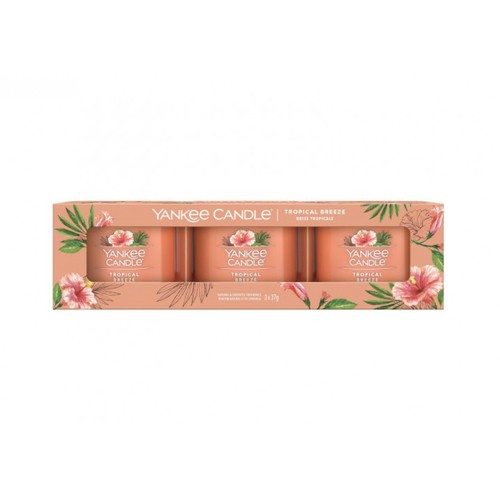 Yankee Candle Tropical Breeze Set di candele votive in vetro 370g