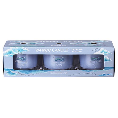 Yankee Candle Ocean Air Set di candele votive in vetro 370g