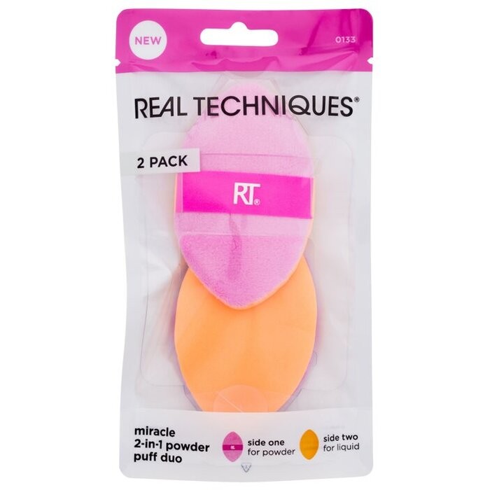 Real Techniques Duo piumino per cipria Miracle 2in1 Applicatore donna 20ks