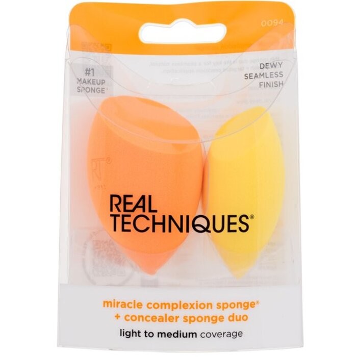 Real Techniques Duo spugna per carnagione miracolosa spugna per correttore Applicatore donna 10ks