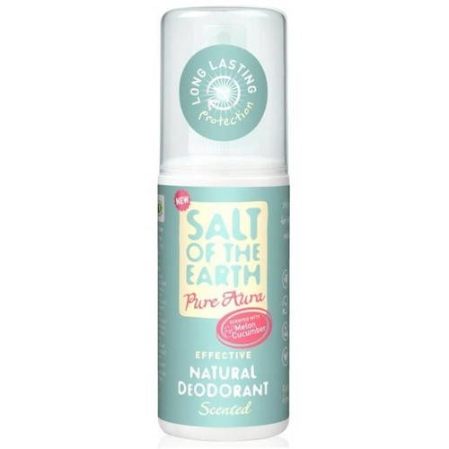 SaltOfTheEarth Deodorante 100 naturale Melone e Cetriolo Pure Aura Natura l Deodorante 100ml 100ml Donna