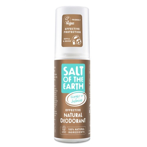Salt Of The Earth Spray deodorante naturale allo zenzero e al gelsomino Zenzero + Gelsomino Deodorante Naturale 100ml donna