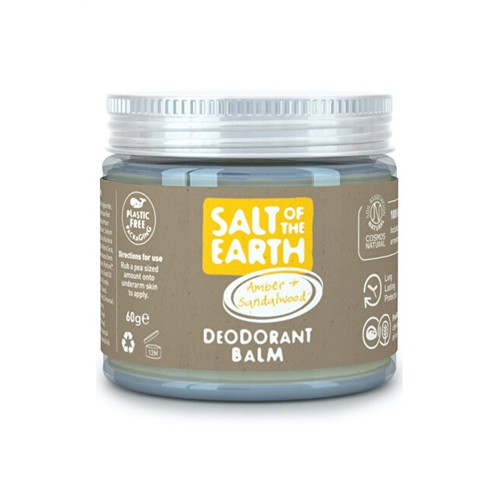SaltOfTheEarth Deodorante Balsamo ambra grigia e legno di sandalo Deodorante minerale naturale 600g Donna