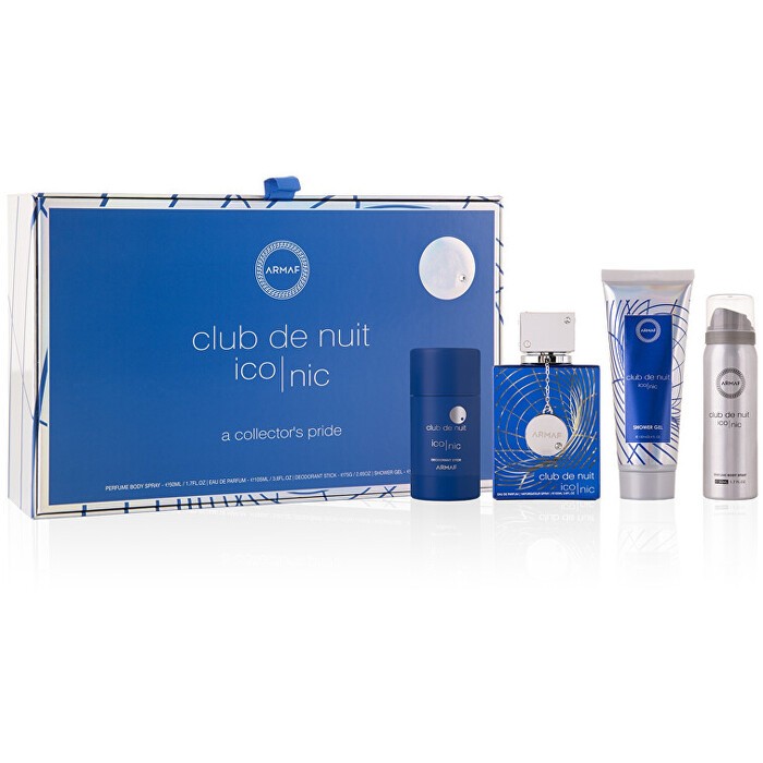 Armaf Club De Nuit Blue Iconic Set regalo eau de parfum 105 ml deostick 75 g deospray 50 ml e gel doccia 100 ml uomo 105ml