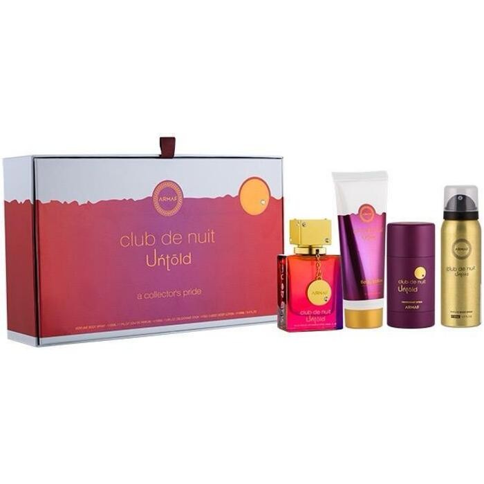 Armaf Club De Nuit Untold Set regalo eau de parfum 105 ml lozione corpo 100 ml deostick 75 ga spray corpo 50 ml unisex 105ml