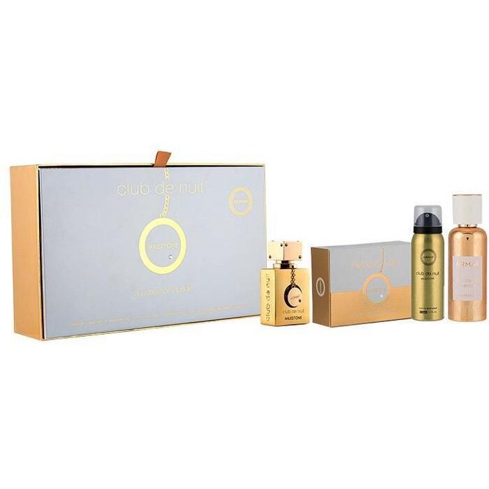 Armaf Club De Nuit Milestone Gift set eau de parfum 30 ml, solid soap 130 g, body spray 50 ml and hair spray 55 ml unisex 30ml