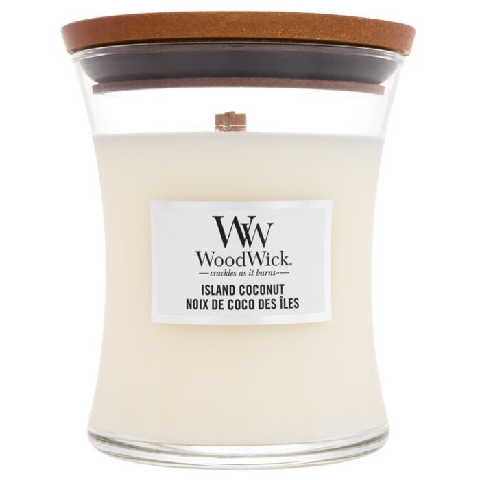WoodWick Island Coconut Vase Candela profumata al cocco succosa 850g