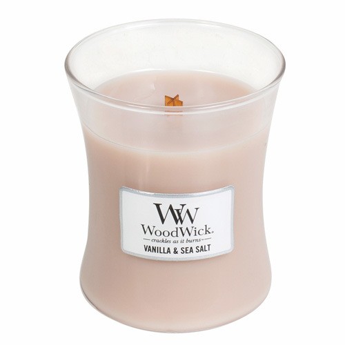 WoodWick Candela profumata in vaso Vaniglia e Sale Marino 275 g unisex