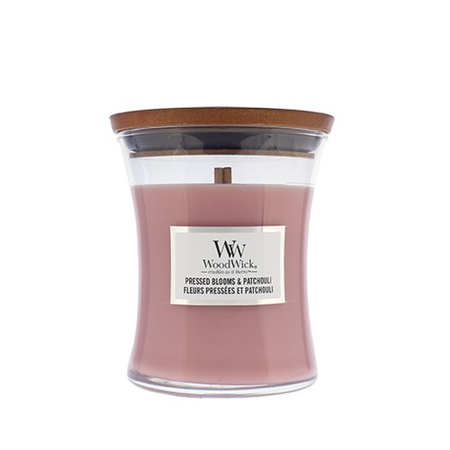 WoodWick Fiori pressati e Patchouli Vaso di fiori schiacciati e patchouli Candela profumata 6095g