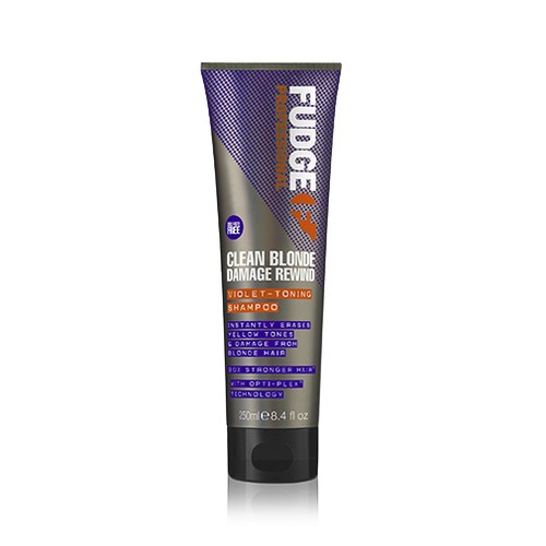 Fudge Clean Blonde Damage Rewind Violet Toning Shampoo - Purple toning shampoo for blonde and highlighted hair donna 250ml
