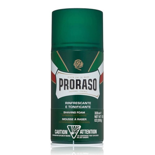 Proraso Schiuma da barba verde Schiuma da barba rinfrescante alleucalipto 50ml Uomo
