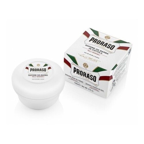 Proraso Sapone da barba bianco Sapone da barba per pelli sensibili con t verde 150ml Uomo