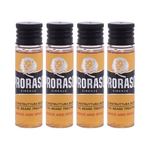 Proraso WOOD AND SPICE tratamiento de aceite caliente para barba 4 x 17 ml Uomo