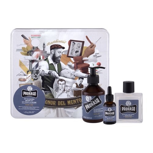Proraso Azur Lime Beard Wash Set Set regalo per la cura della barba 330ml Uomo