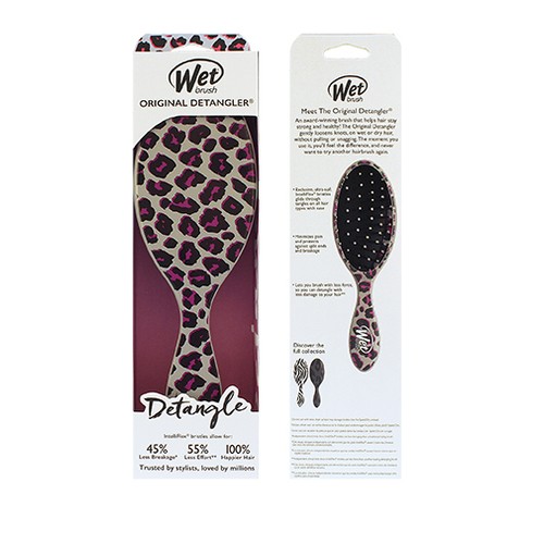 Wet Brush Original Detangler Safari Pink Leopard Kart na vlasy donna