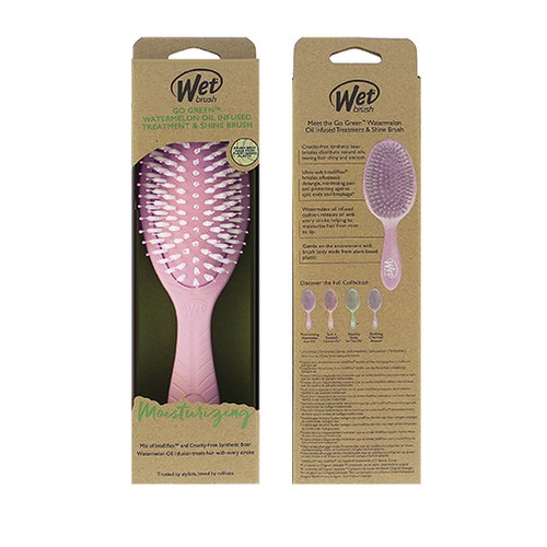 Wet Brush Go Green Treatment and Shine Brush Watermelon Kart na vlasy donna