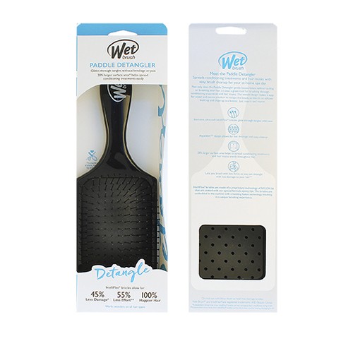 Wet Brush Paddle Detangler Black Kart na vlasy donna