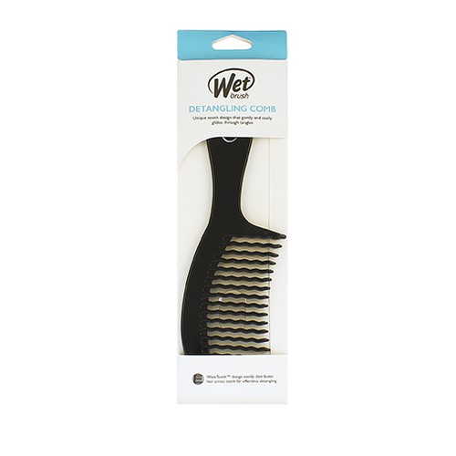 Wet Brush Detangling Comb Black Heben na vlasy donna