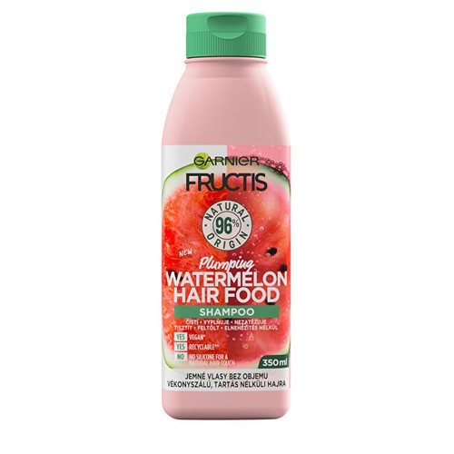 GARNIER Fructis Hair Food Watermelon Plumping Shampoo Shampoo delicato per il volume dei capelli 350ml Donna