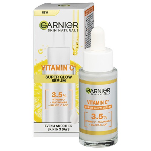 GARNIER C Super Glow Serum Siero illuminante per la pelle con vitamine 30ml Donna