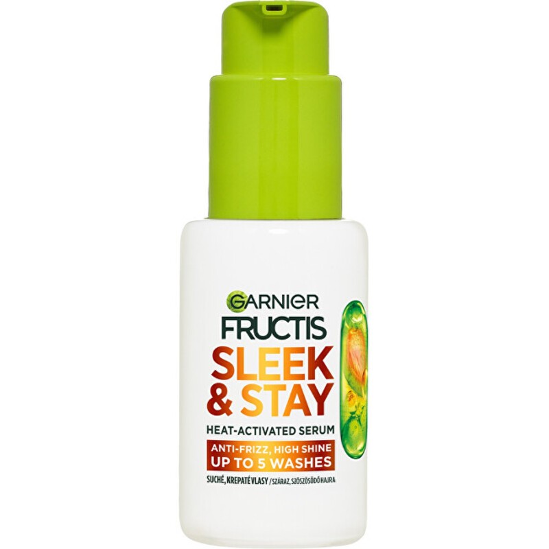 GARNIER Fructis Keratin Sleek Heat-Activated Serum - Serum for dry and frizzy hair donna 50ml