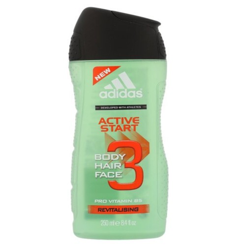 Adidas 3in1 Active Start Shower Gel Body and Hair 250 ml uomo