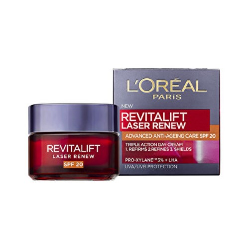 L Oral Crema giorno antirughe SPF 20 Revitalift Laser Renew Advanced Anti Aging Care 50ml 50ml Donna