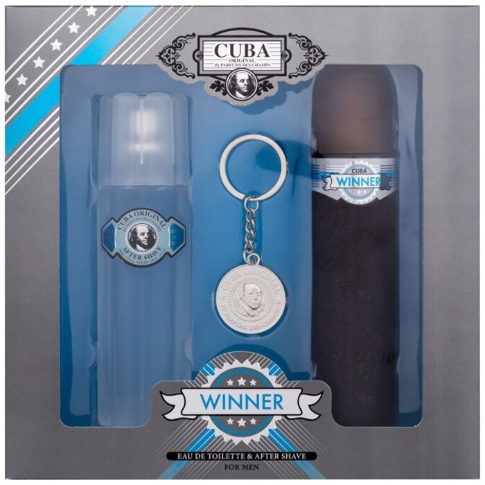 Cuba Vincitore Set regalo eau de toilette 100 ml After Shave 100 ml e pendente uomo 100ml
