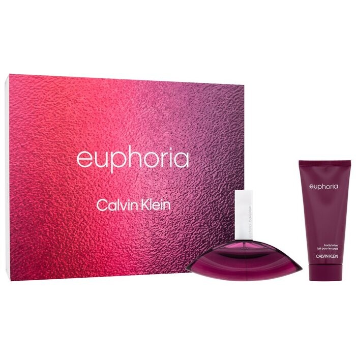 Calvin Klein Euphoria Gift Set eau de parfum and 100 ml perfumed body lotion 100 ml donna 100ml