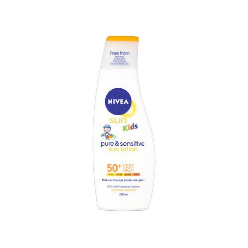 Nivea Childrens sun lotion SPF 50 Sun Kids Pure and Sensitive Sun Lotion 200 ml donna 200ml