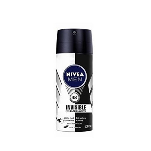 Nivea Invisible For Black and White Antiperspirant for Men in Spray uomo 100ml
