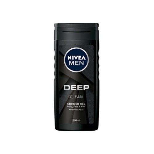 Nivea Men Deep Clean Body Face Hair Showergel Uomo 250ml