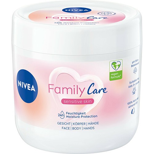 Nivea Family Care Cream pelli sensibili Crema idratante leggera 450ml Donna
