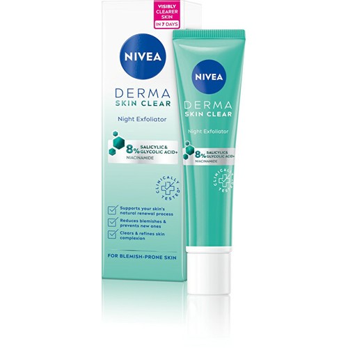 Nivea Derma Skin Clear Night Exfoliator donna 40ml