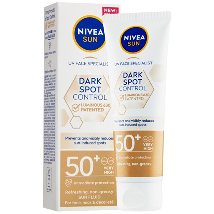 Nivea Sun Dark Spot Control Luminous 630 Sun Fluid OF 50 Pleov krm na opalovn donna 40ml