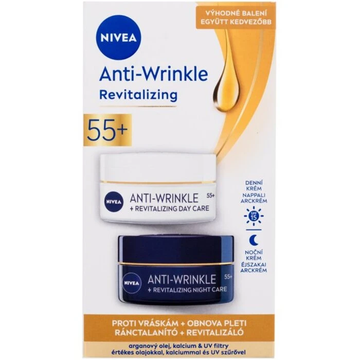 Nivea Set regalo per la cura della pelle Duopack antirughe rivitalizzante 55+ donna