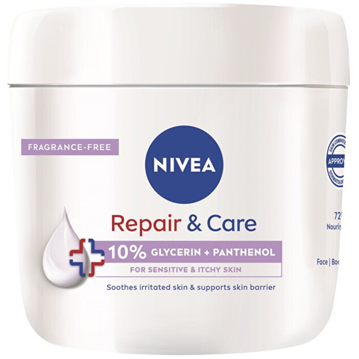 Nivea Crema corpo idratante per pelli sensibili Repair & Care 400ml unisex
