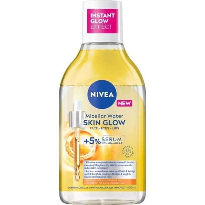 Nivea Micellar Water Skin Glow Acqua micellare illuminante con contenuto di siero donna 400ml