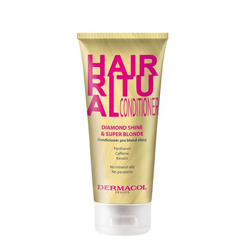 Dermacol Hair Ritual Diamond Shine e Super Blonde Conditioner Balsamo per capelli biondi 200ml Donna