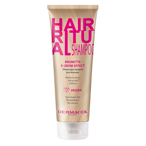Dermacol Hair Ritual Shampoo Effetto Bruna e Crescita Capelli castani Shampoo ristrutturante 250ml Donna